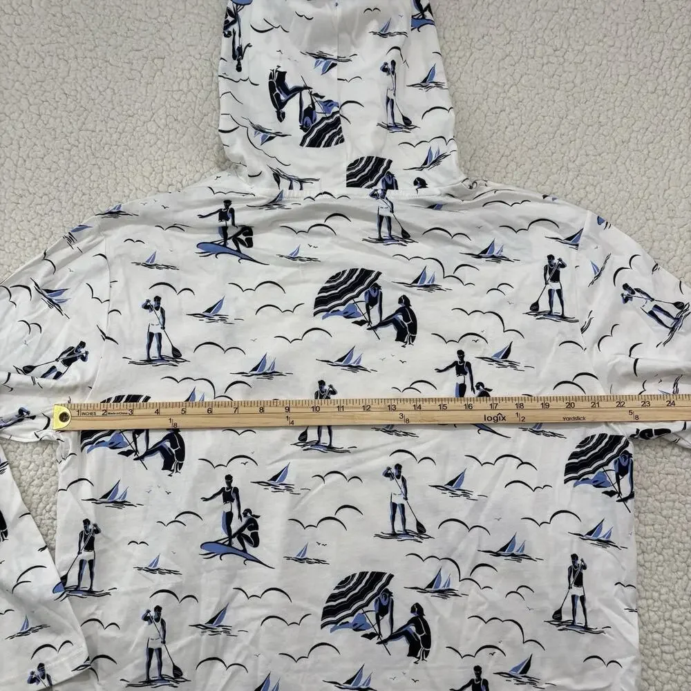 POLO Ralph Lauren Men's L Tropical Print Jersey Hooded T-Shirt Cotton‎ Beach AOP